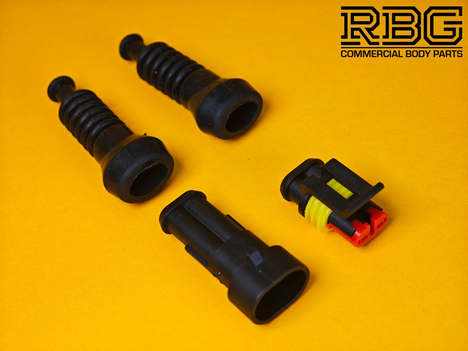 SuperSeal Connector Kit Pair 2 Pin Female/Male With Protective Boots AMP Wiring