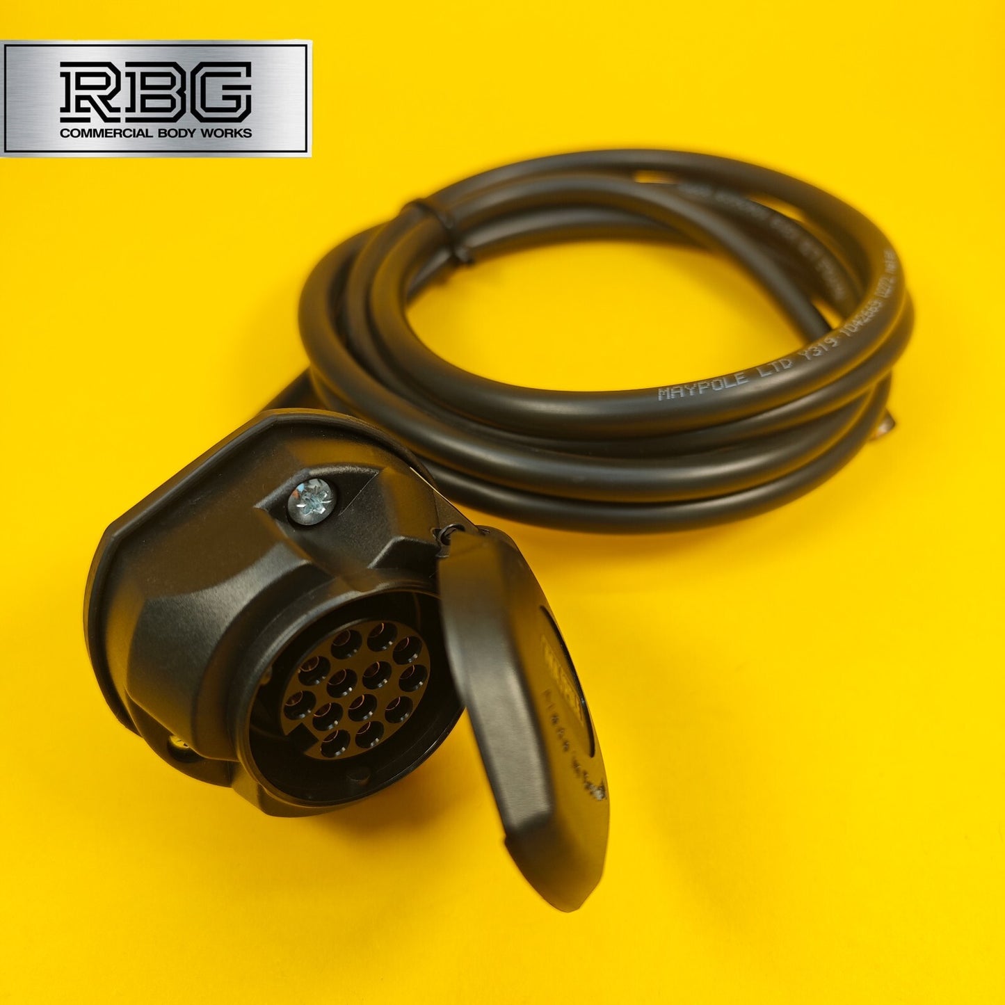 13 Pin Socket Assembly With 2m Pre-Wired 8 Core Cable Professional Towing UK