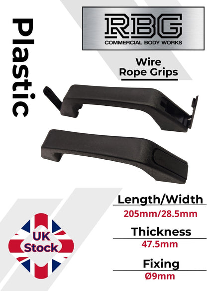 Door Grab Handle Black Plastic for Trailer Horsebox & Caravan Camper Van