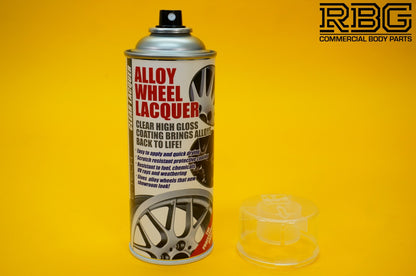 Clear Alloy Wheel Lacquer Spray 400ml Chip Resistant Wheel Refurbishing E-TECH