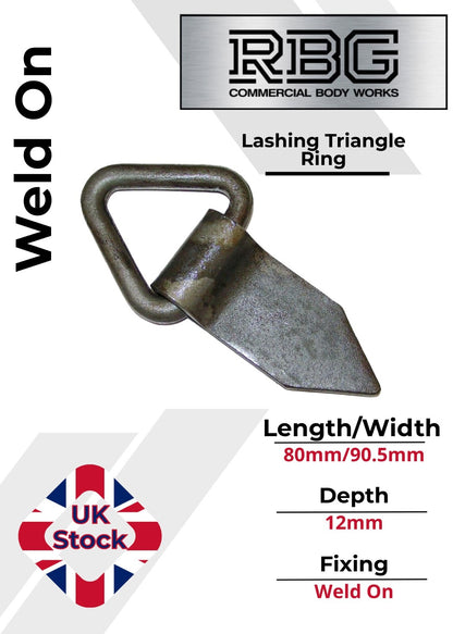 1x Triangular Heavy Duty Lashing Ring Tie Down Weld-on Trailers Recovery Truck