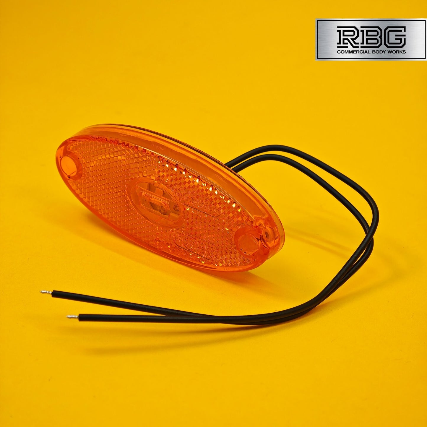 Side Marker Light Oval Amber LED Slim Line WAS 12/24V Lamp for Trailer Caravan