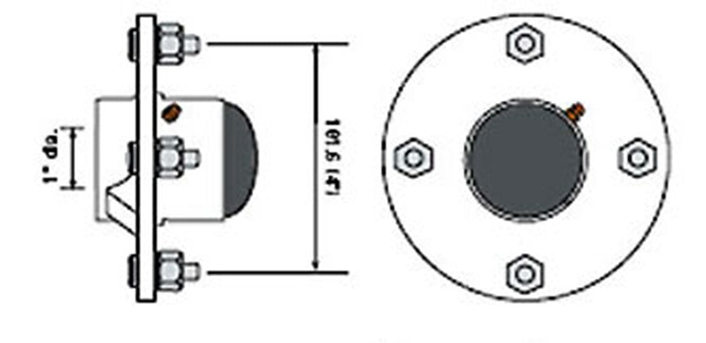 Trailer Wheel Hub 4" PCD Plastic Cap & Conical Nuts Taper Roller Hub for Trailer