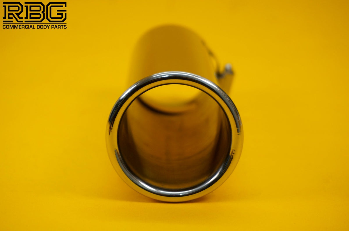 Rolled End Exhaust Tip Stainless Steel Round Tailpipe 36mm-46mm Fitting Range