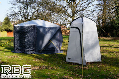 Pop Up Screen House + Utility Shower Tent Outdoor Camping Gazebo 6 Sided Shelter