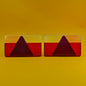 Replacement Lens Rear Light PAIR for AJBA FP80 with Orange Reflector Trailer