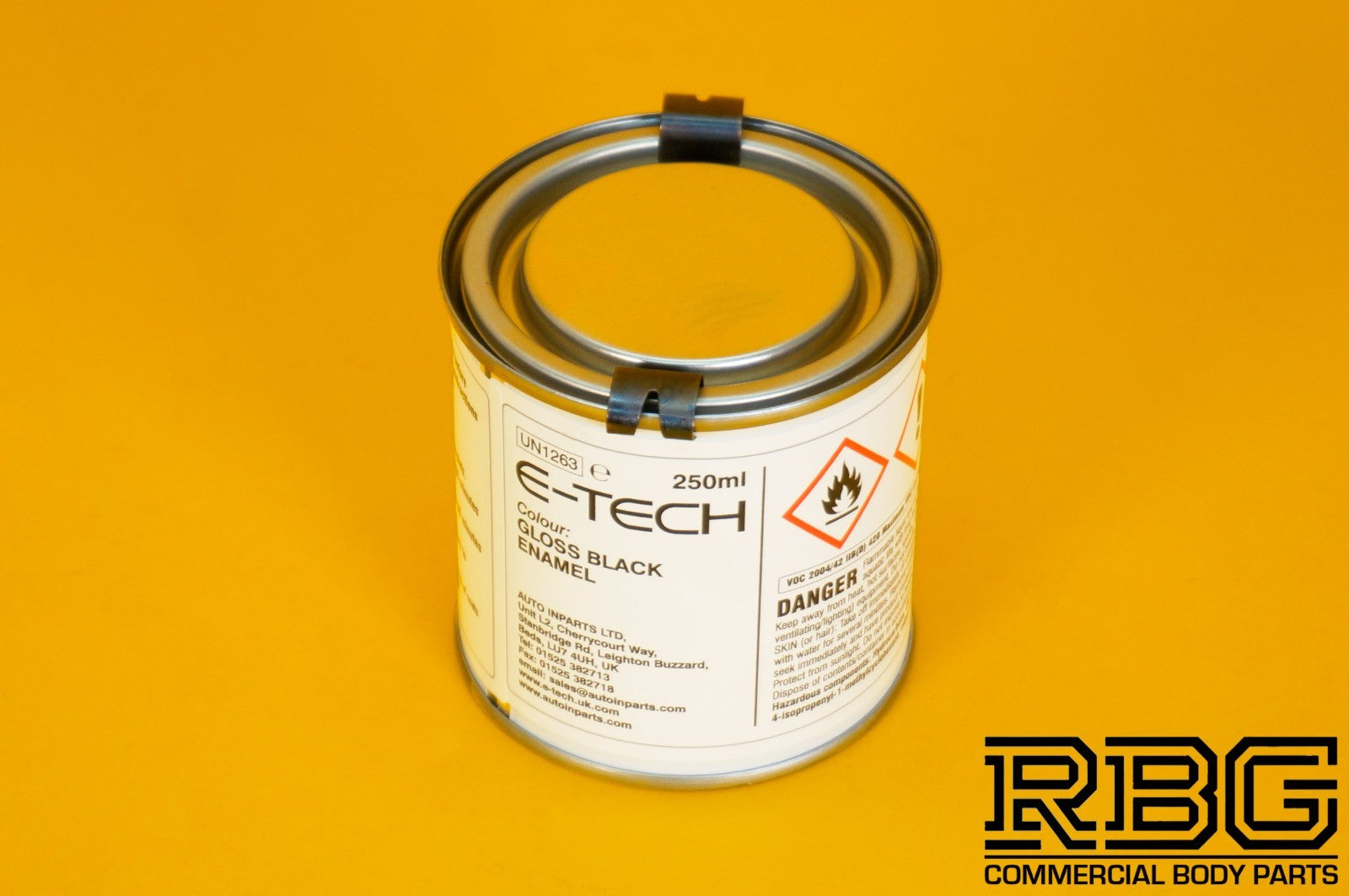 Engine Enamel BLACK Paint Gloss E-TECH High 250ml Resistant for Car Motorbike