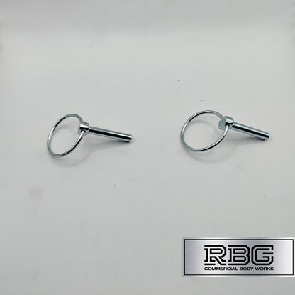 2x Lynch Pins Ø8 x 44.5mm Zinc Plated Steel Linch Pins Trailer, Tractor, Truck