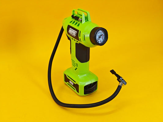Car Tyre Air Compressor Analogue Pump Maypole Portable 12V Pump Inflator + LED