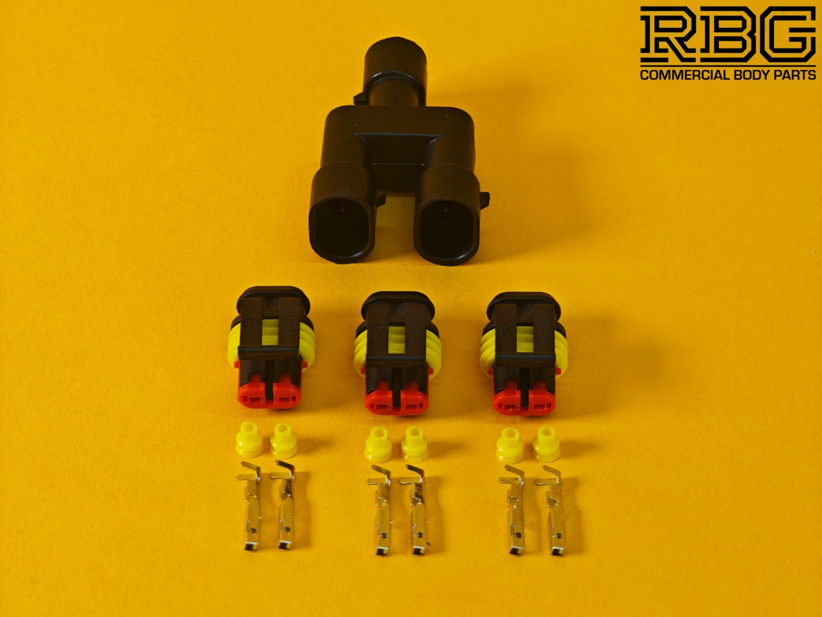 SuperSeal Splitter + 3x Connector Kit SET 2 Way Male Connector Y Piece Wiring