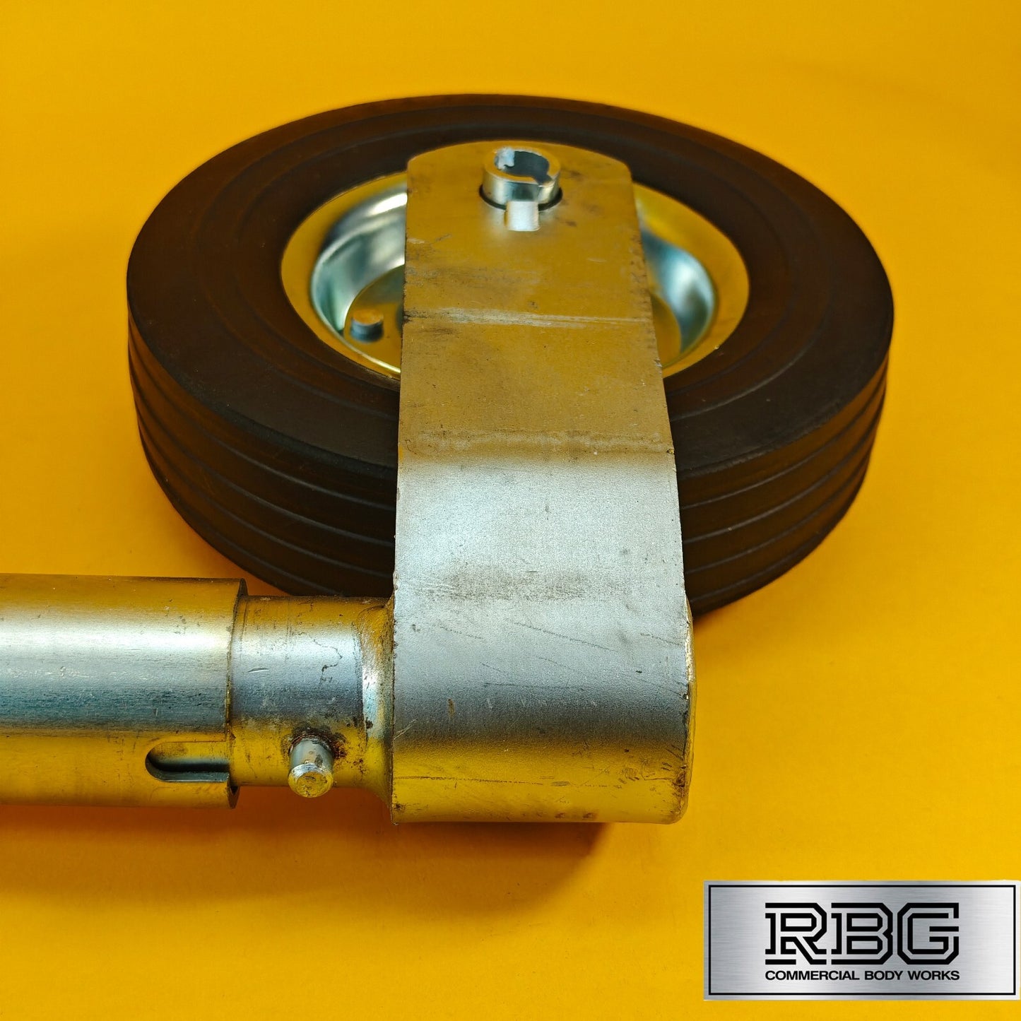 48mm Jockey Wheel Ribbed Heavy Duty 300kg Trailer Ifor Williams 630-860mm