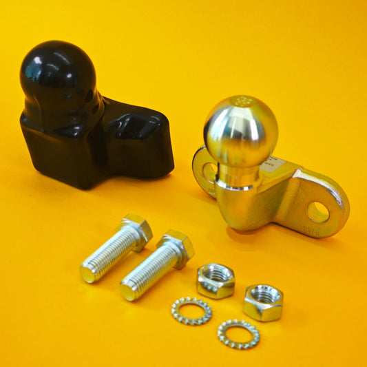 Tow Ball + Cover PVC 50mm Tow Hitch Gold Standard E Approved Trailer Caravan UK