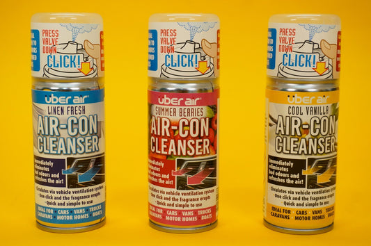 Air-Con Cleanser SET of Cool Vanilla + Summer Berries + Fresh Linen Uber Air Car
