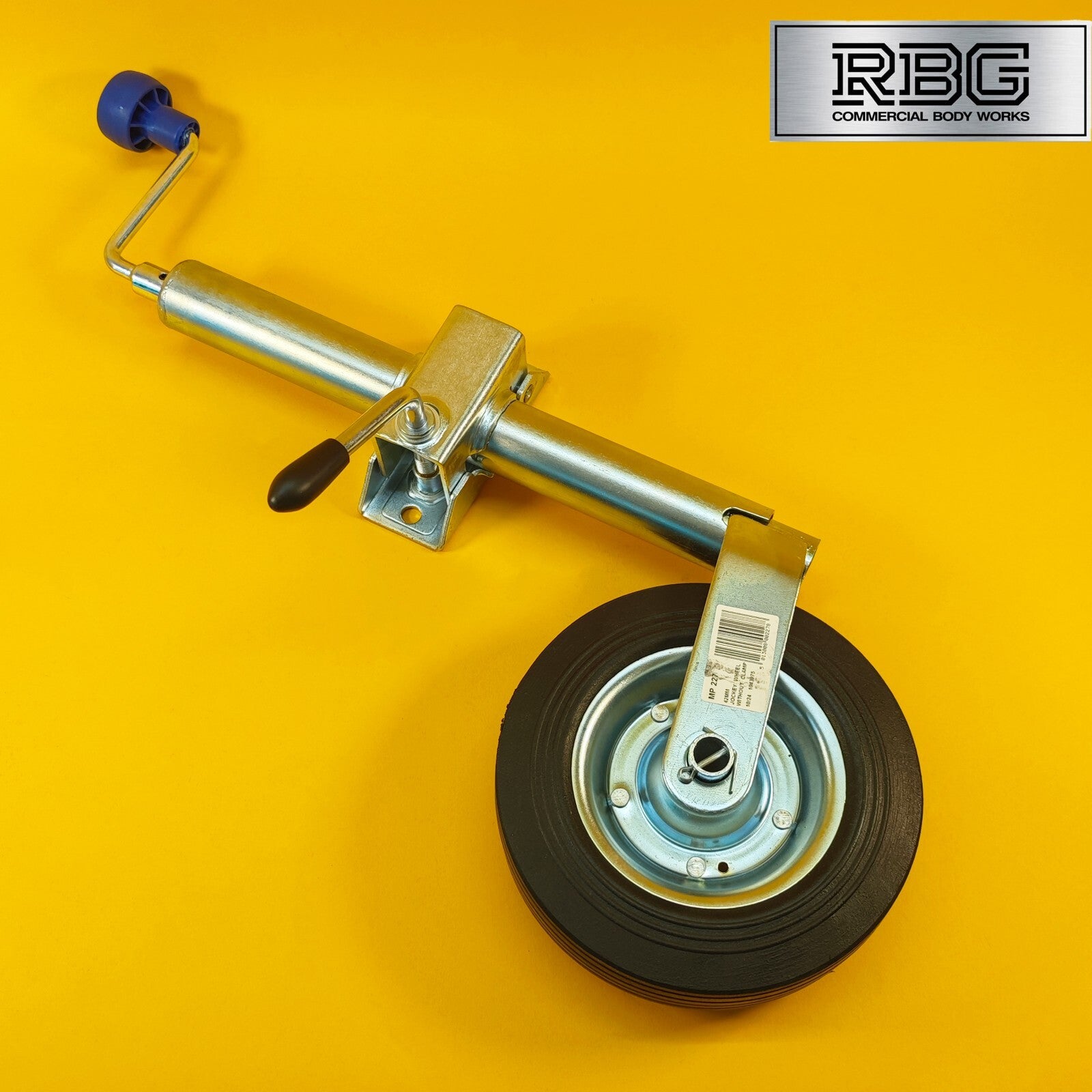 42mm Jockey Wheel + Clamp For Trailer / Caravan 100Kg Standard Duty 480-750mm UK