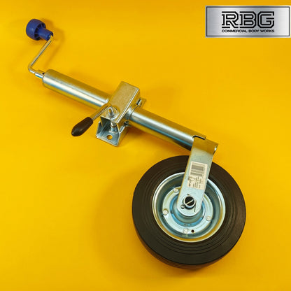 42mm Jockey Wheel + Clamp For Trailer / Caravan 100Kg Standard Duty 480-750mm UK