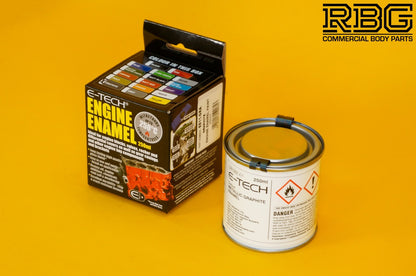 GRAPHITE Engine Enamel Paint Gloss E-TECH 250ml Heat Resistant for Car Motorbike