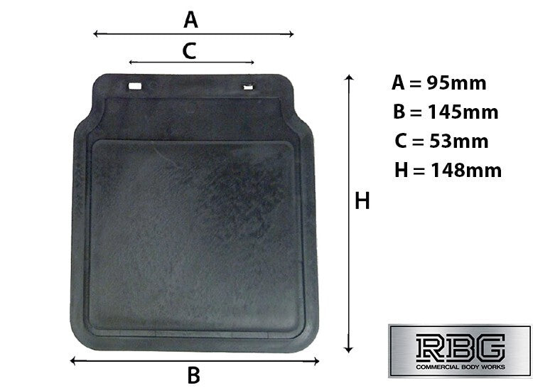 Wheel Mudflap Rain Flap for 8″/10″ Mudguards Trailer Caravan Spray Suppression