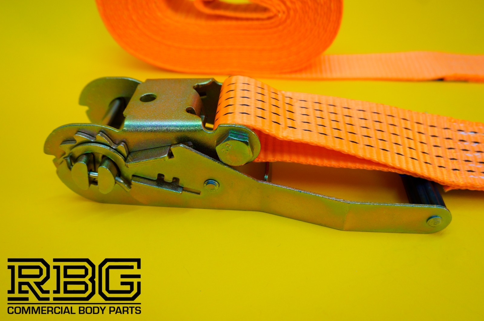 Ratchet Tie Down 50mm Strap 5ton High-Vis Orange 9m Lashing Cargo Recovery