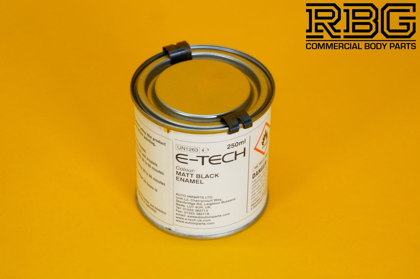 Engine Enamel Paint MATT BLACK E-TECH 250ml Heat Resistant for Car Motorbike