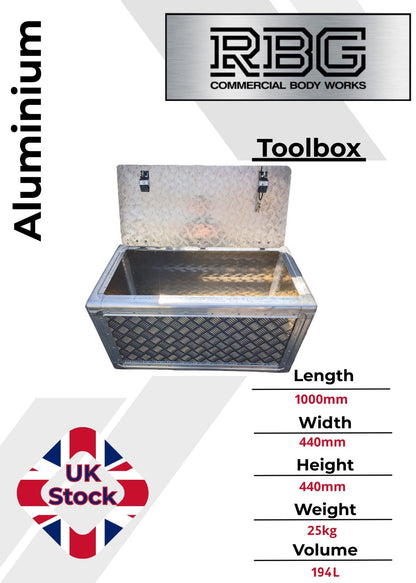 Aluminium Toolbox Storage Box Lockable Large - Ford Transit Trucks FREE POSTAGE!