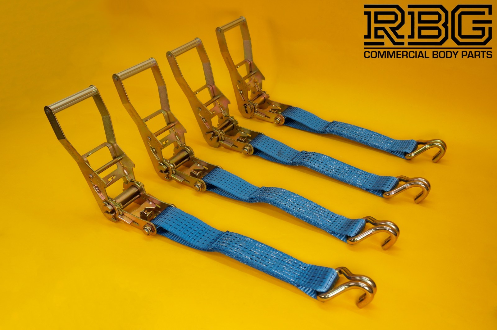 Winching Assistance Strap 1.5m x 50mm + 4x Recovery Ratchet Strap 4m x 50mm 5Ton