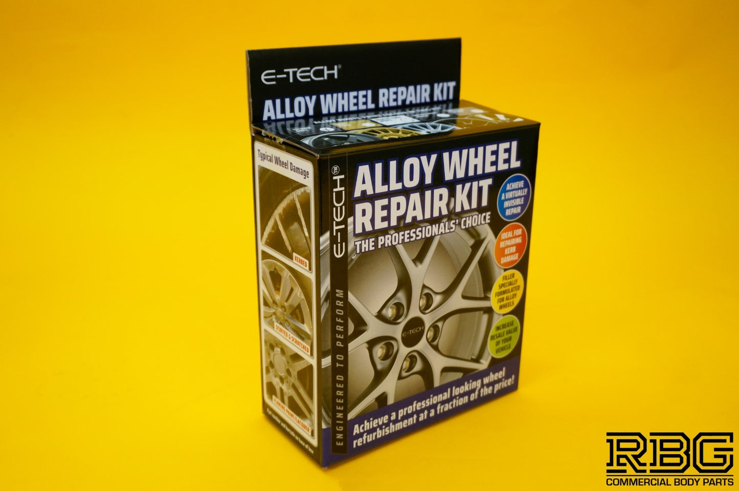 Alloy Wheel Refurbishment Repair Kit GREY Wheel Spray Paint + Lacquer E-TECH