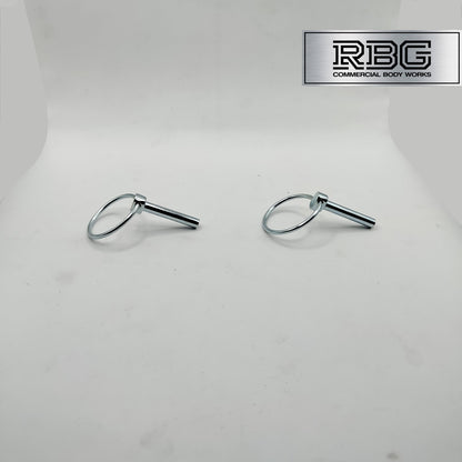 2x Lynch Pins Ø8 x 44.5mm Zinc Plated Steel Linch Pins Trailer, Tractor, Truck
