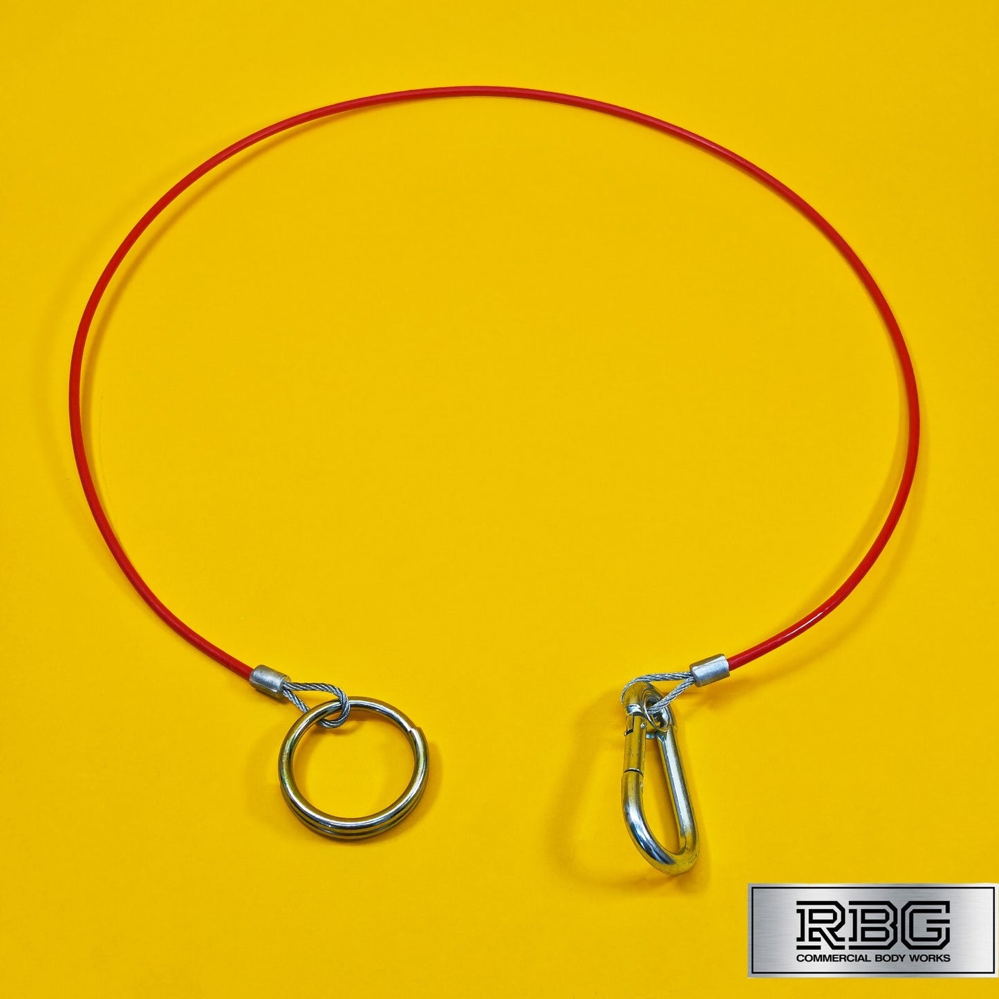 Breakaway Cable Red PVC 1m x 3mm for Trailer Caravan Safety Brake Cable UK