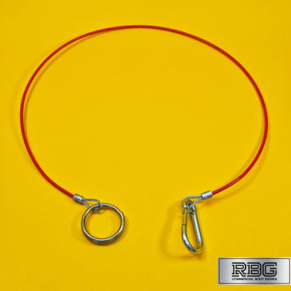 Breakaway Cable Red PVC 1m x 3mm for Trailer Caravan Safety Brake Cable UK