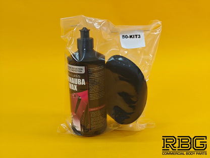 Pro Class Carnauba Wax, Applicator Kit & Microfibre Polishing Pad 500ml E-TECH