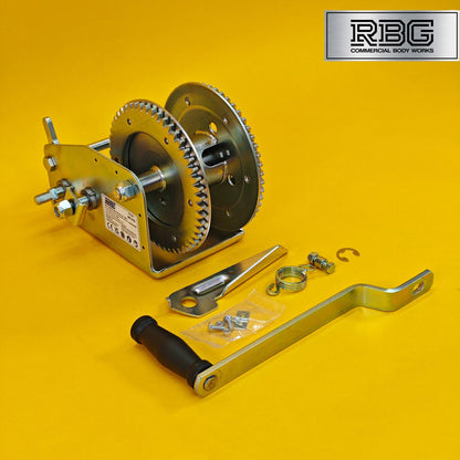 3200Lb Professional Hand Winch 1454Kg With Hand Brake Dual Speed Heavy Duty UK
