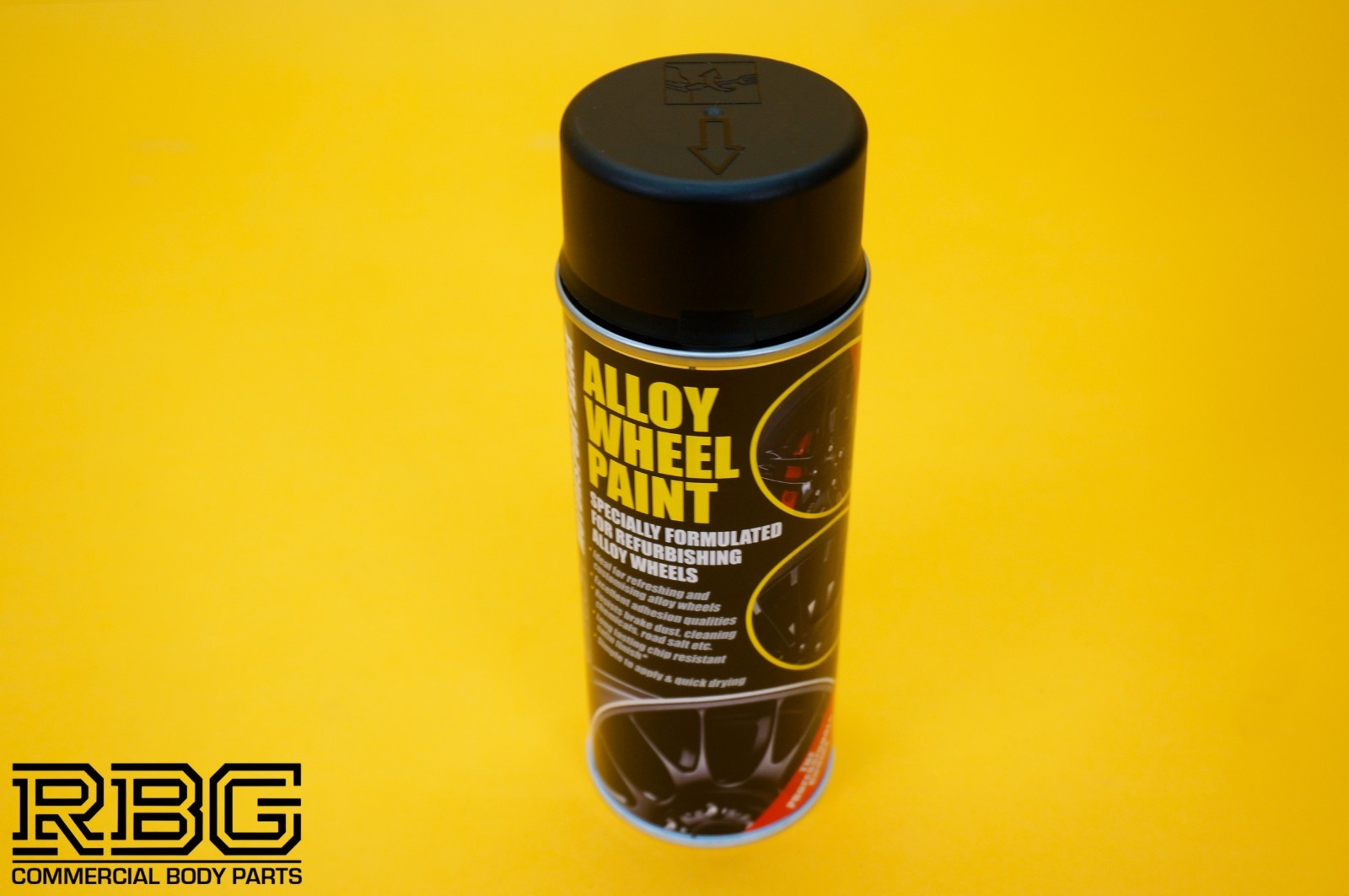 Alloy Wheel Paint MOTORSPORT BLACK 400ml Aerosol Spray Car Refurbishment E-TECH