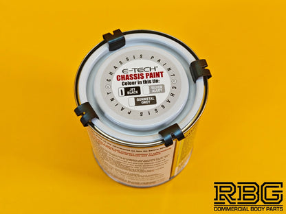 Chassis Paint JET BLACK Brush On Chip Resistant Car Van Trailer 500ML E-Tech UK