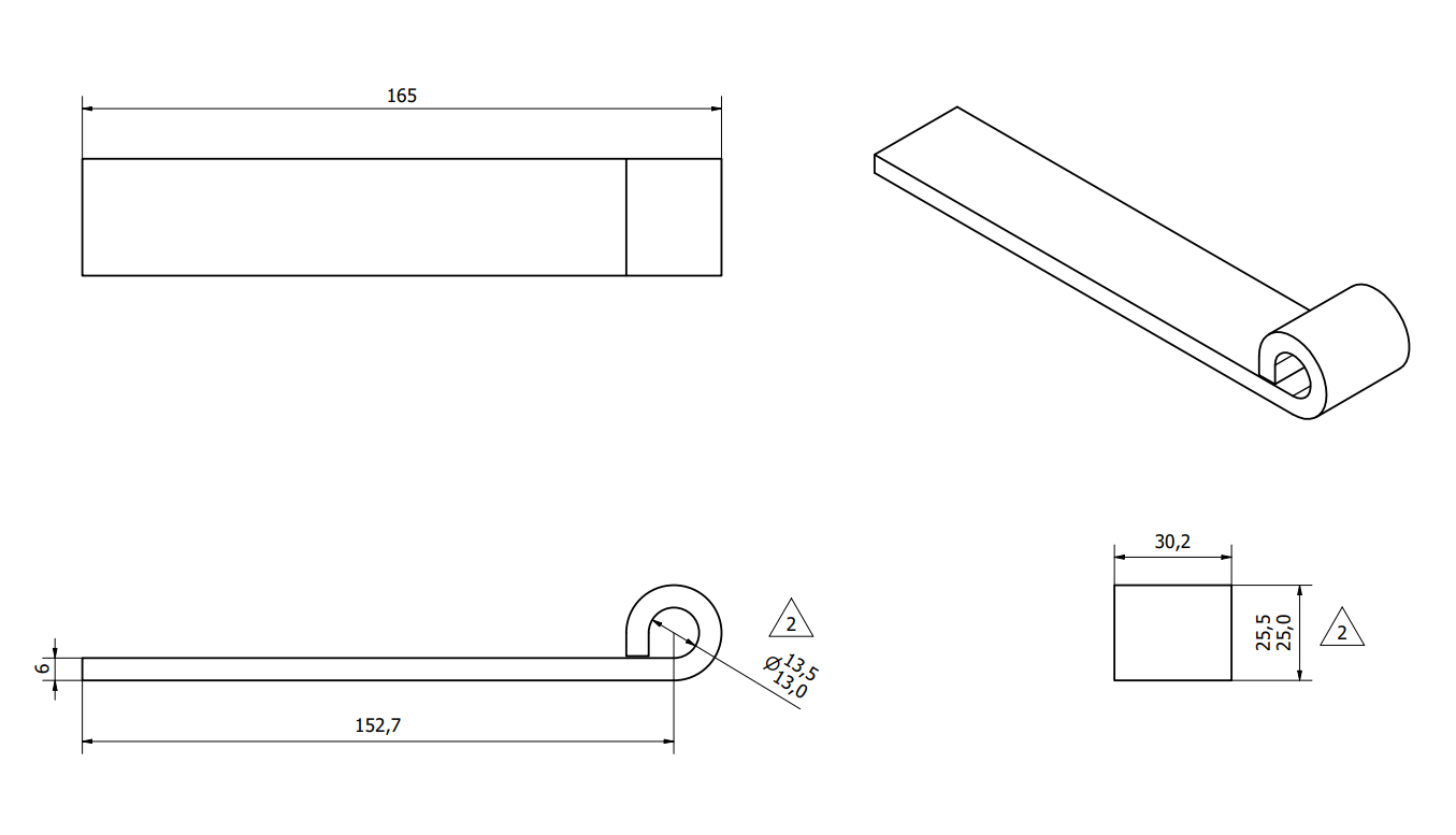 Straight Hinge & Gudgeon Pin Set Steel Trailer Truck Tipper Tailgate Dropside