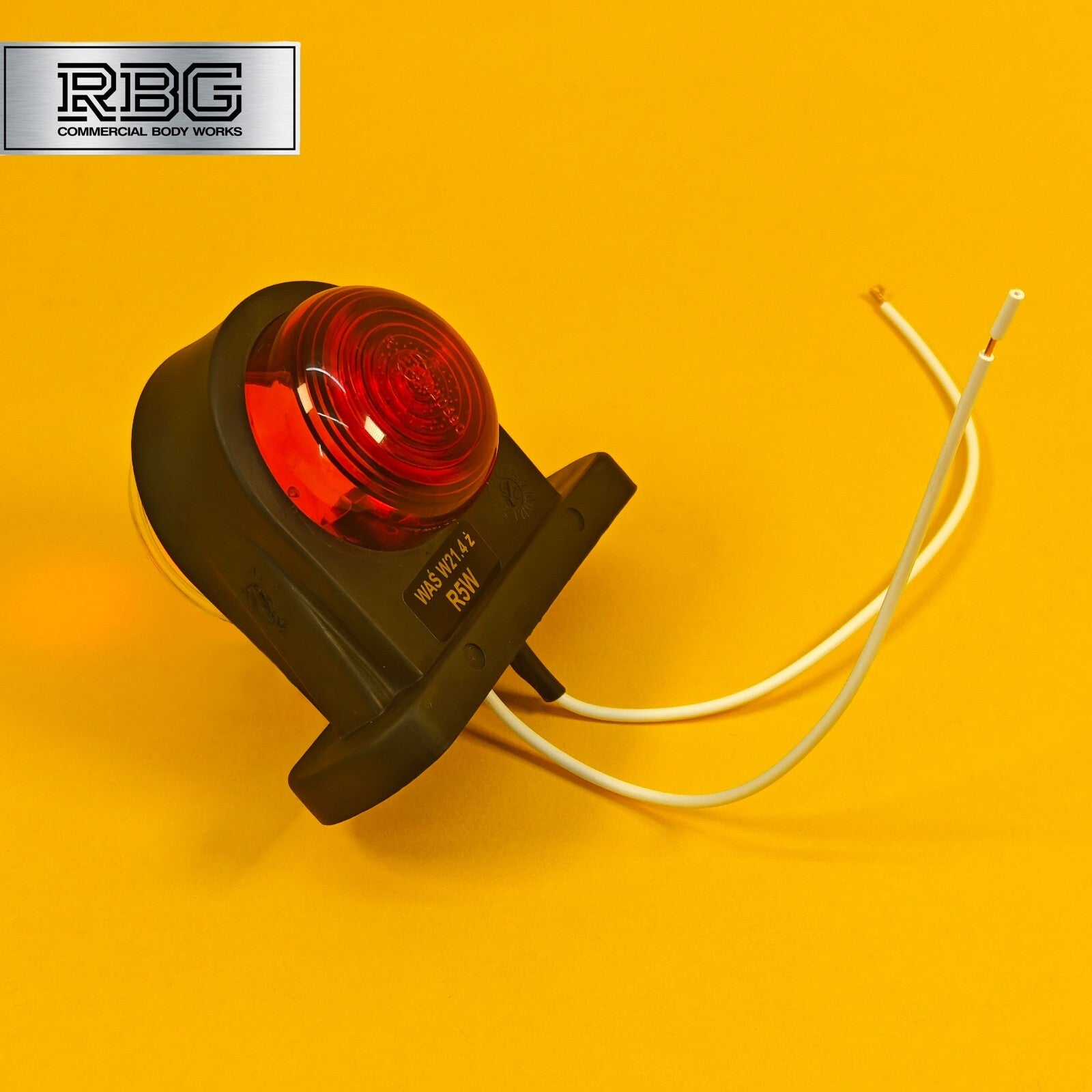 Outline Marker Lamp Red & White Rubber WAS Lighting For Trailer Caravan 12/24V