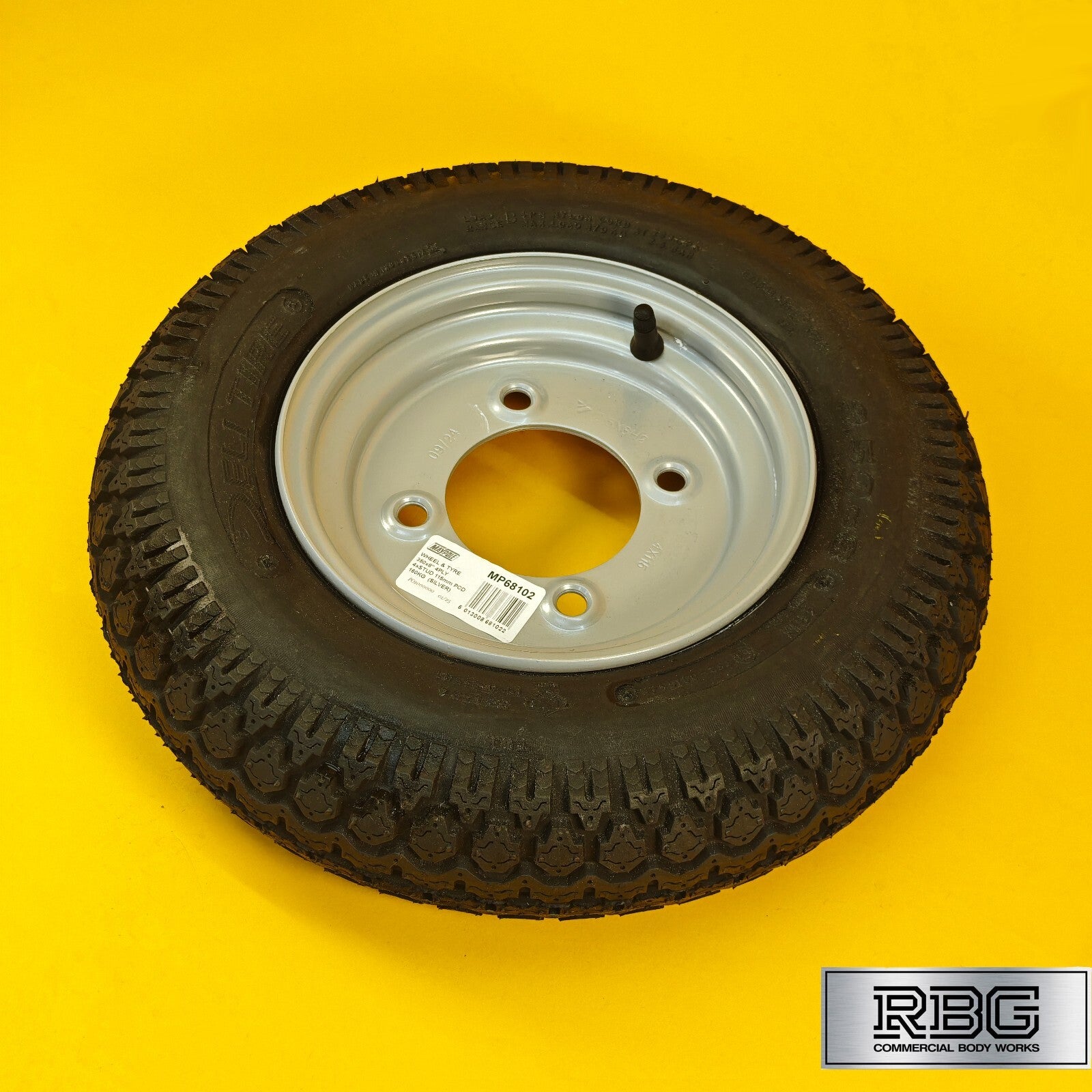 Spare Wheel & Tyre 3.50x8, 350x8 for Erde 102 Maypole 6810 115mm PCD Trailer UK