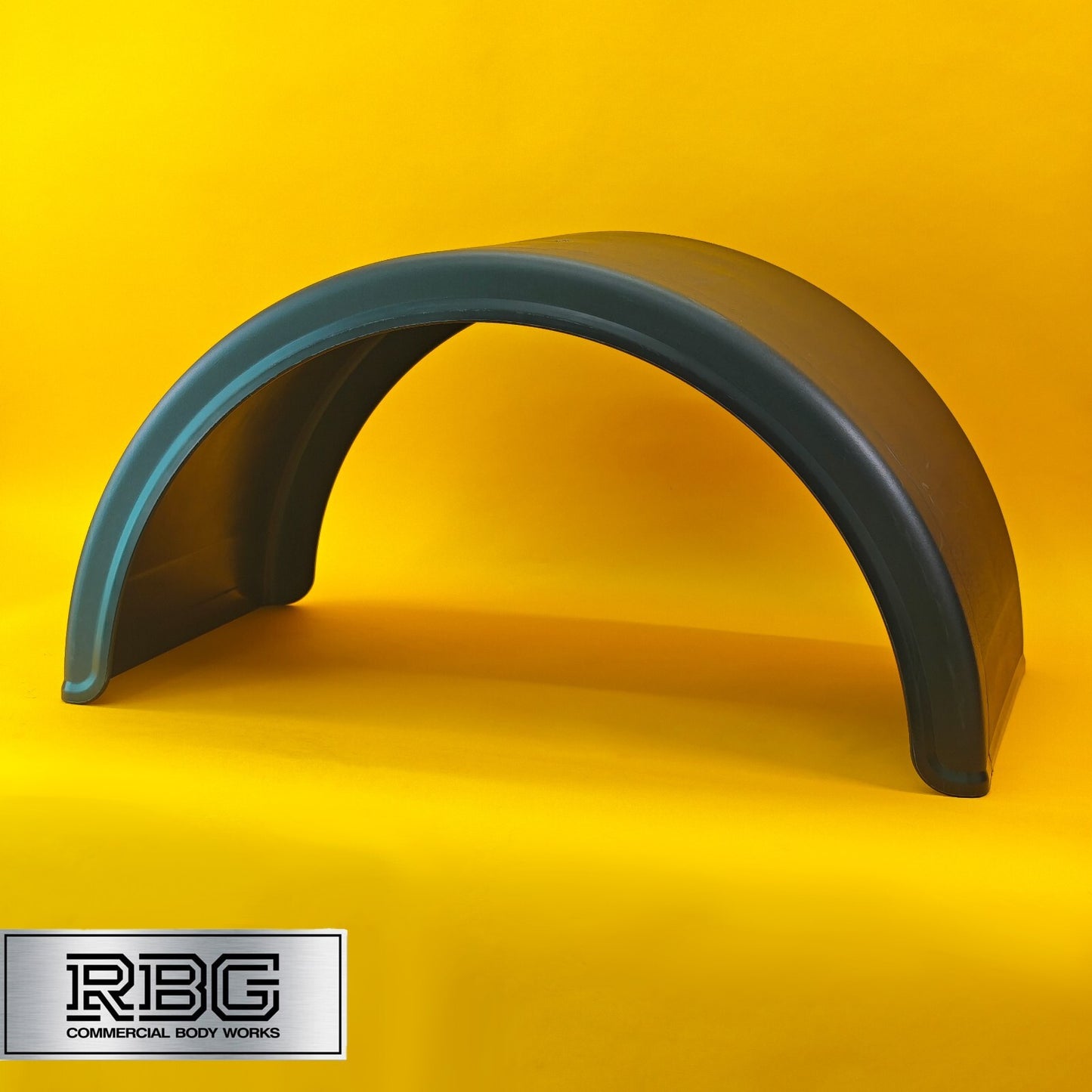 Twin Wheel Mudguard Round Plastic 860X450mm Black Domar for Trucks Italy
