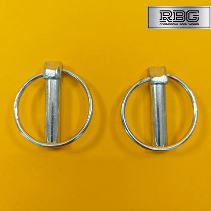 Lynch Pins Ø11 x 44.5mm Zinc Plated Steel Linch Pins Trailer Tractor Truck 2Pcs