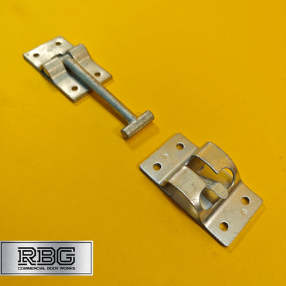 Door Retainer 105mm Hook & Catch Plate Horsebox Trailer Truck Caravan Barn 1Pc