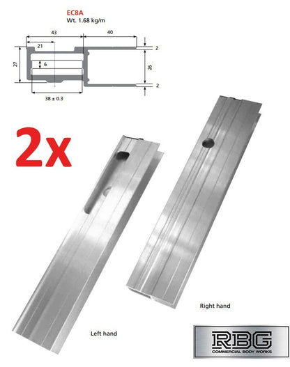 Dropside End Caps 16" Aluminium Drop Side Vehicle Pickup Trailer Truck Tailgate