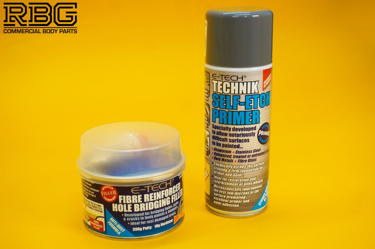 Fibre Reinforced Hole Bridging Filler + Technik Self Etch Primer Spray E-TECH
