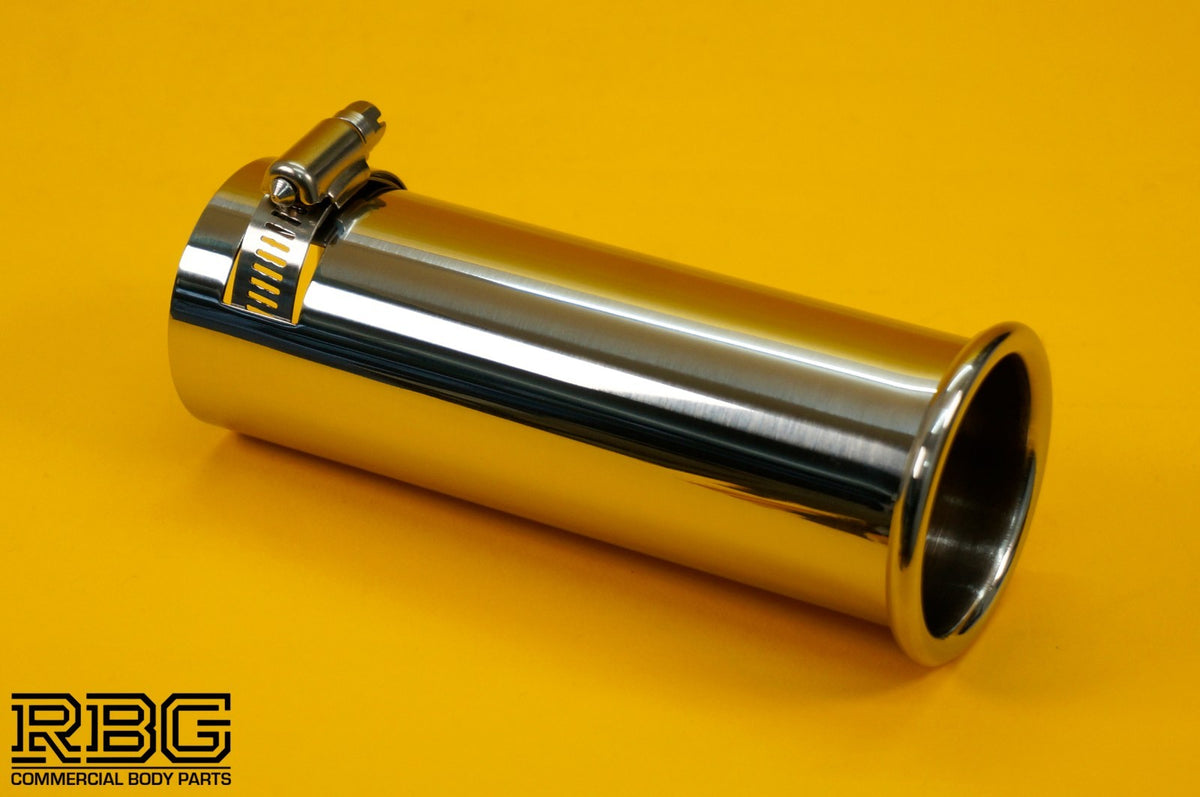 Rolled End Exhaust Tip Stainless Steel Round Tailpipe 36mm-46mm Fitting Range