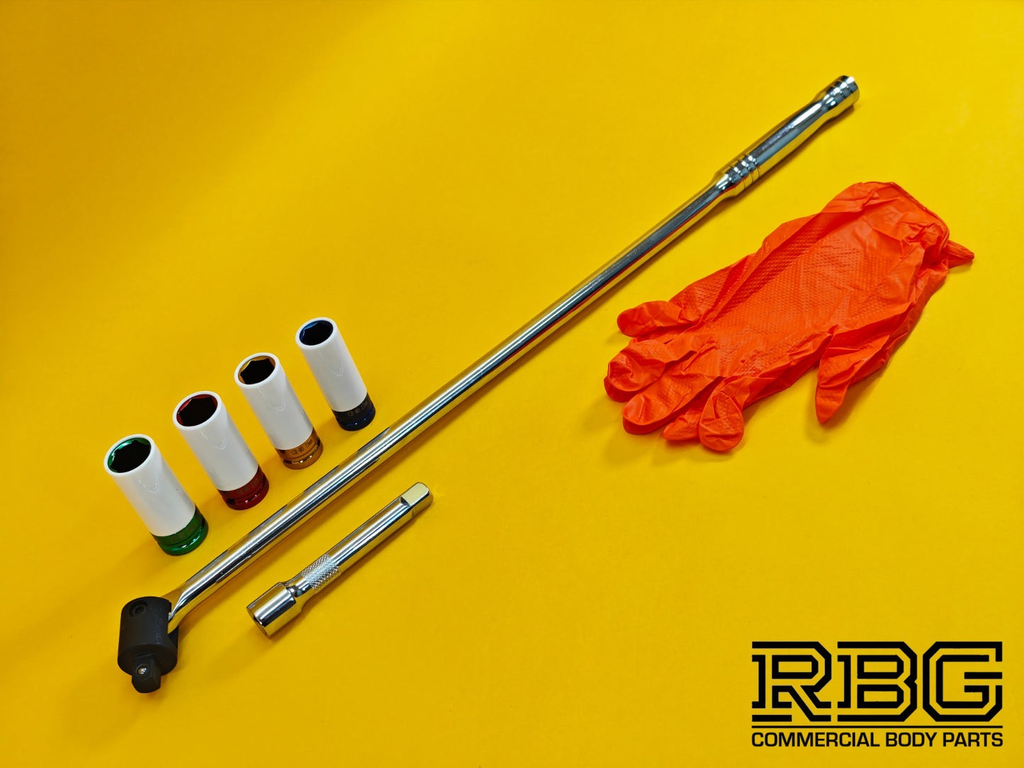 Vehicle Wheel Brace Kit 17,19,21,22mm Pro Sleeved Socket Protective Gloves UK