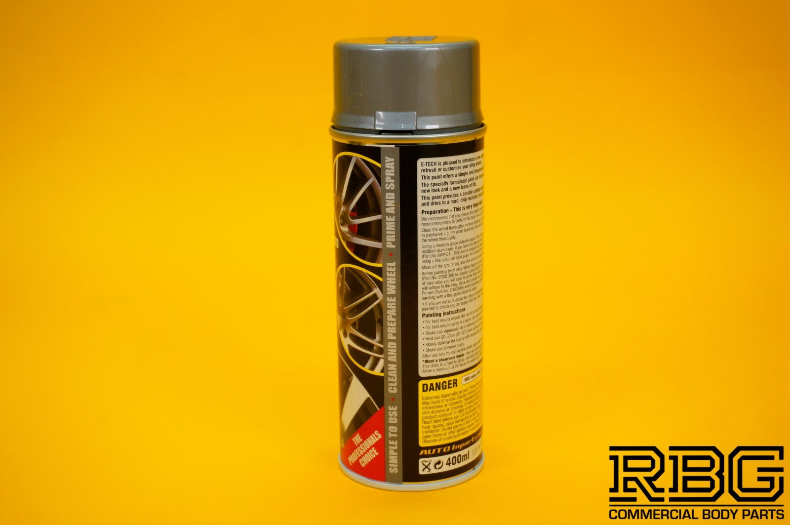 Alloy Wheel Paint METALLIC SILVER 400ml Aerosol Spray Car Refurbishment E-TECH