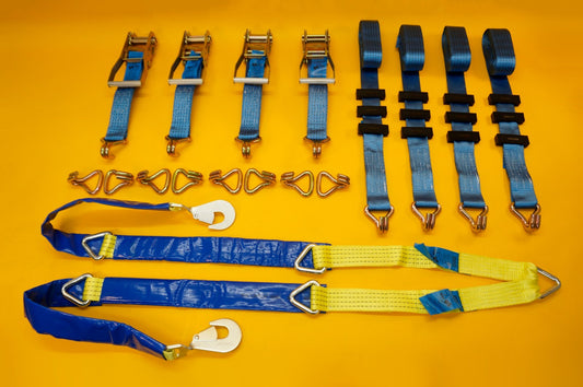 Recovery Strap SET 5Ton Over Wheel 4m x 50mm + Winching Assistance Strap 1.5m