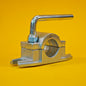 Jockey Wheel Clamp 48mm For Trailer Prop Stand Serrated Heavy Duty Zinc Plated