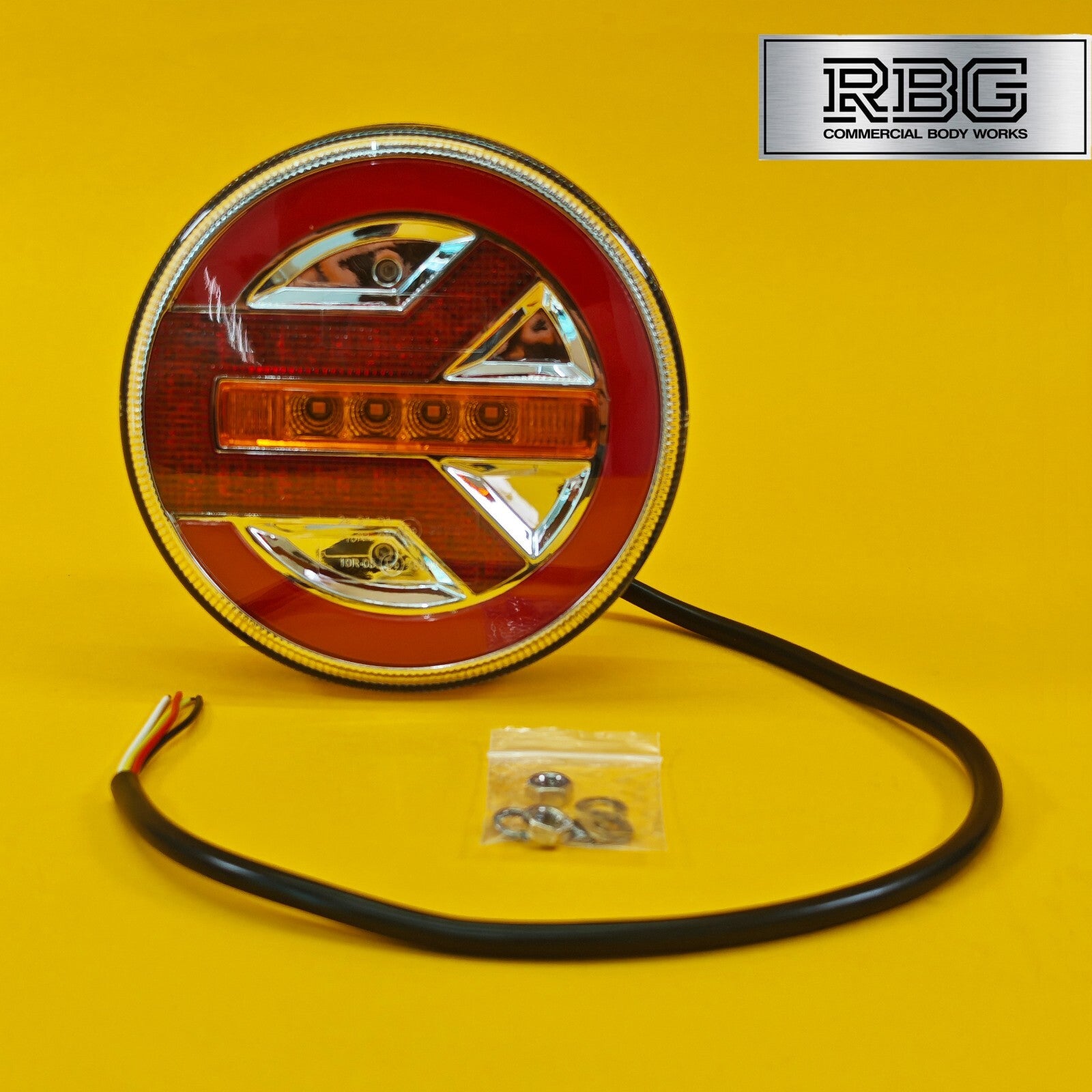 LED Combination Burger Light Round GLO 10/30V Trailer Caravan Truck Tail Light