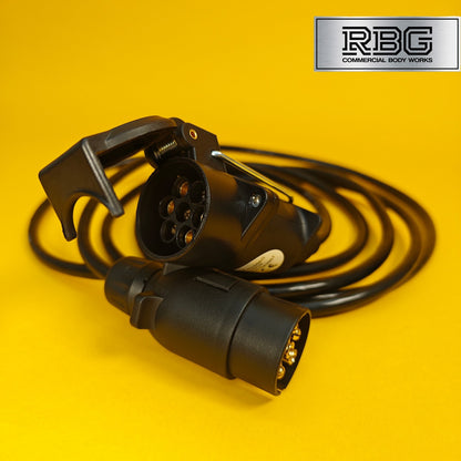 Extension Lead 7 Pin Plug To 7 Pin Flying Socket 3m Towing Cable Trailer 12V