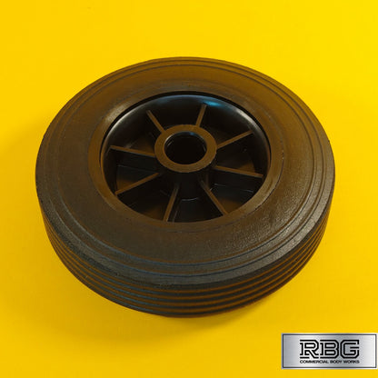 Plastic Spare Wheel for Jockey Wheels Black for Trailer Rubber Tyre 155mm UK
