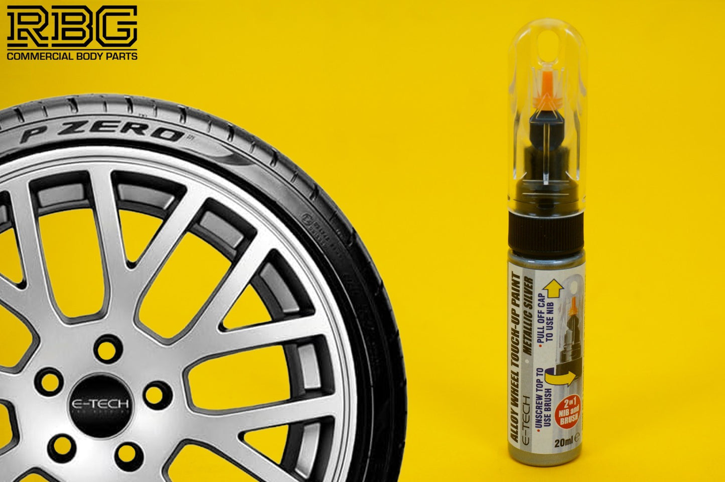 Alloy Wheel Paint Touch-Up PEN & STICK SILVER Chip Kurb Damaged Repair Pen Car